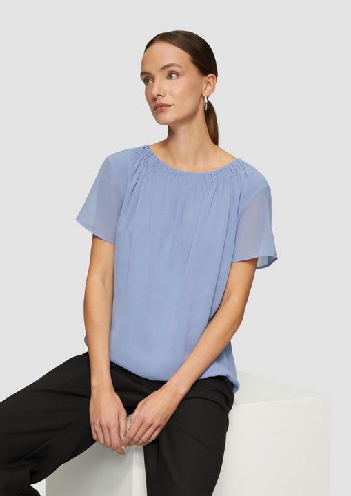 Immagine prodotto s.Oliver Bluse Chiffonbluse mit Falten am Ausschnitt (36)