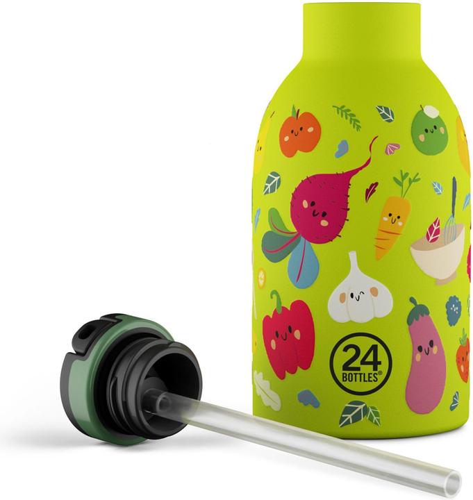 Produktbild 24 Bottles Thermosflasche Veggie Friends, 330 ml, Limettengrün (0.33 l)