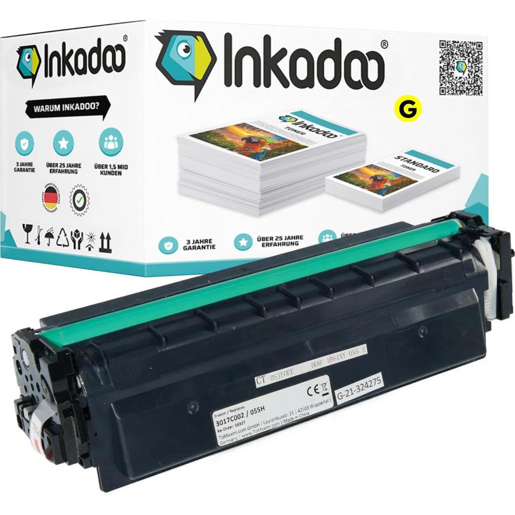 Inkadoo, Toner, Toner kompatibel zu Canon 3017C002 / 055H Toner, gelb Gelb (Y)