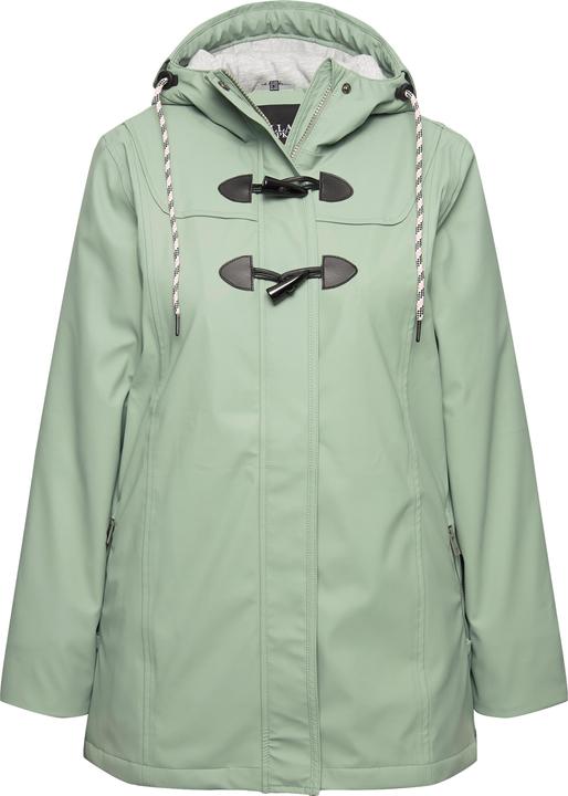Produktbild Ulla Popken HYPRAR Regenjacke, mit wasserdichter Funktion, Knebelknöpfe, Kapuze (46, 48)