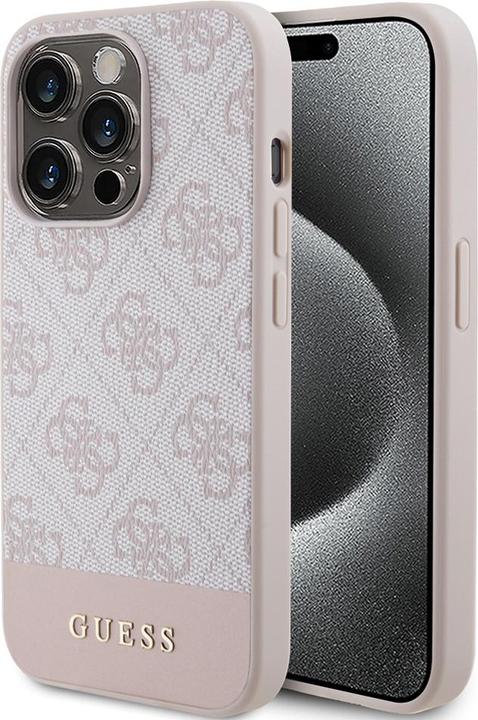 Guess GUHCP15LG4GLPI iPhone 15 Pro 6.1" różowy/pink hardcase 4G Stripe Collection (Apple iPhone 15 Pro)