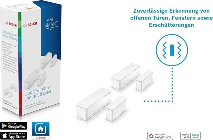 Image du produit Bosch Smart Home Contact de porte/fenêtre II Plus, blanc, pack de 2