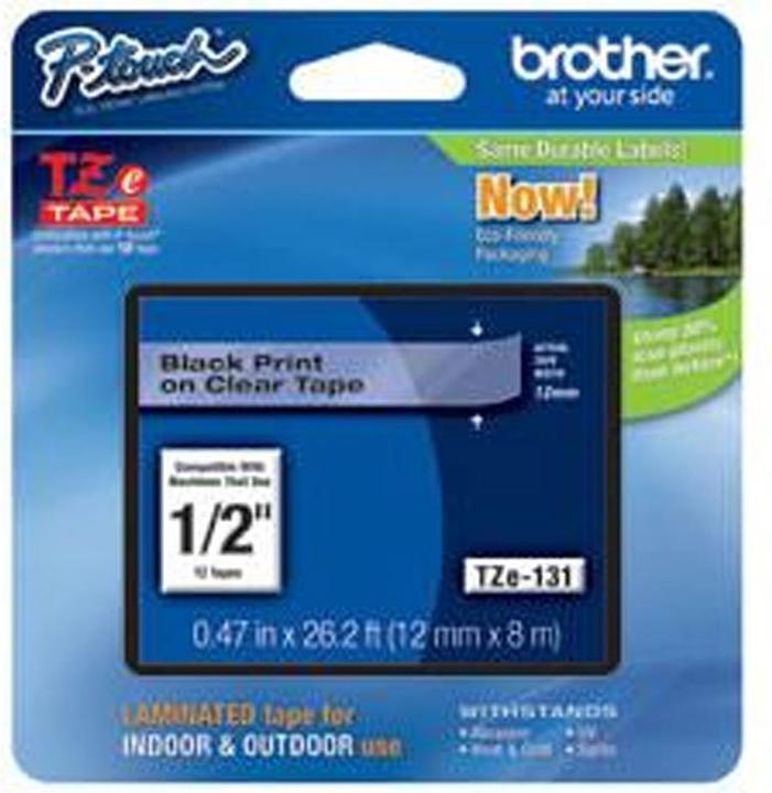 Produktbild Brother TZe-131 (1.20 cm, Schwarz, Transparent)