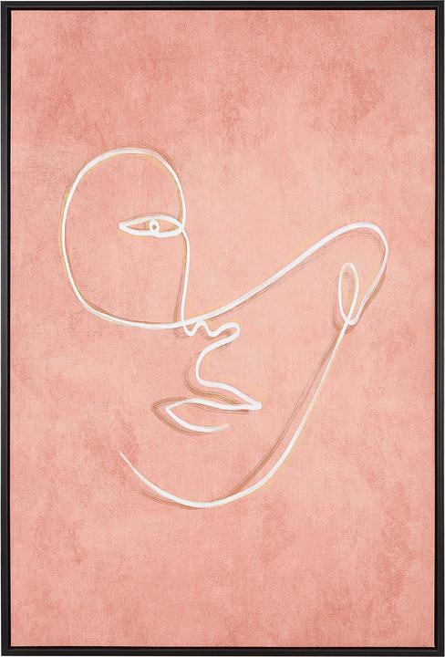 Beliani Toile avec motif de visage rose 63 x 93 cm ASTI (63 x 93 cm)