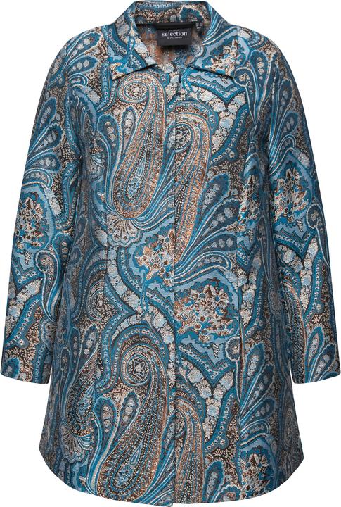 Immagine prodotto Ulla Popken Giacca in jacquard con effetto metallizzato e collo da camicia (60)