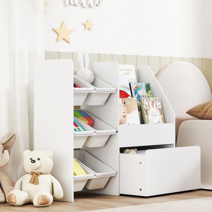 Actual product image Aiyaplay Kinderregal MDF, Stahl Weiss