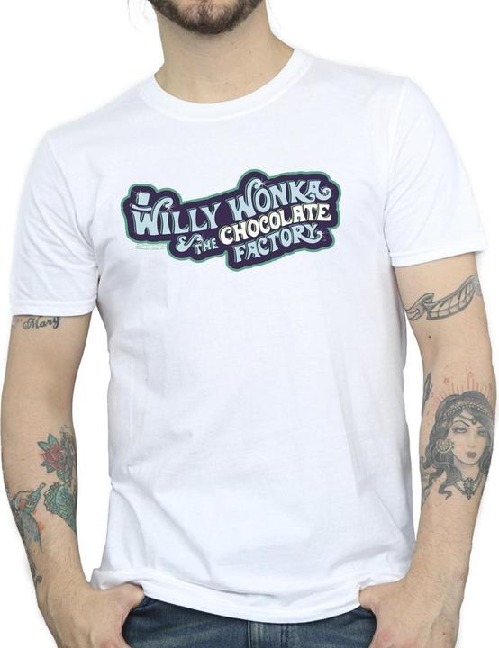 Immagine prodotto Willy Wonka & the Chocolate Factory Chocolate Factory Logo Maglietta Uomo (XL)