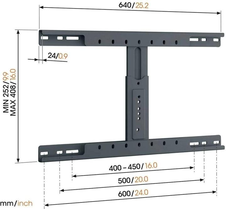 Image du produit Vogels TVA 6950 Accessoires Adaptateur de mur creux pour support TV, noir (Mur, 75 kg)