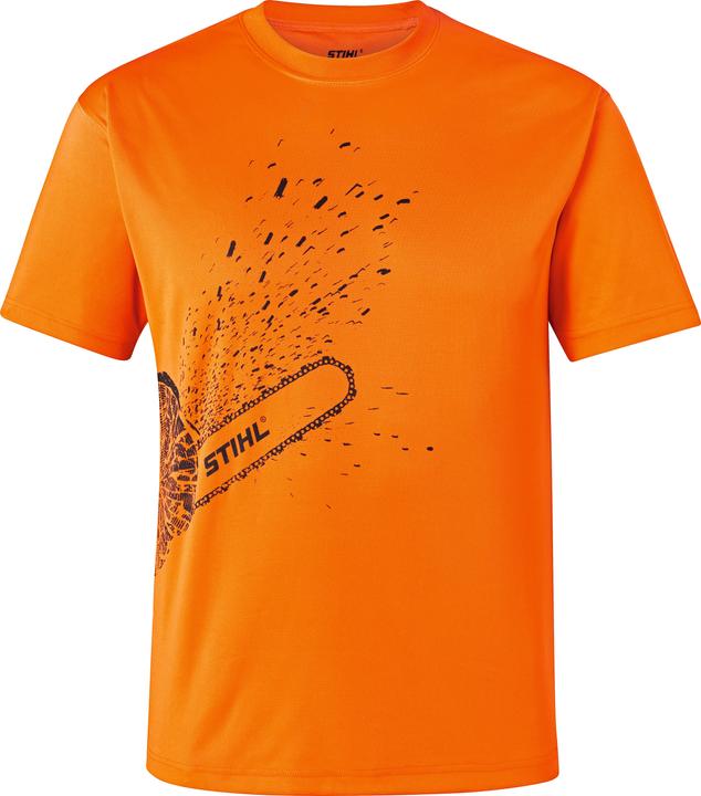 Actual product image Stihl 883020152 Men's T-shirt Dynamic MG COOL, warning orange, m (XXL)