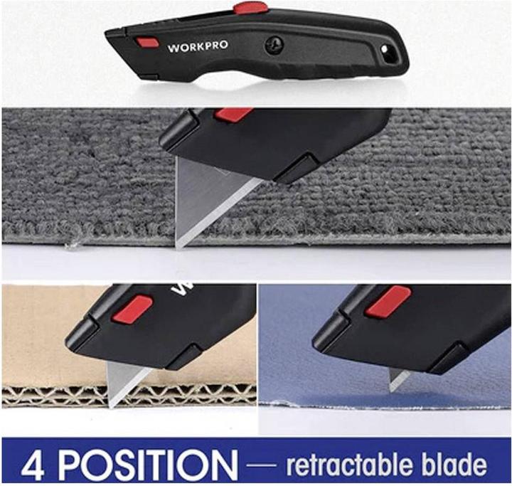 Produktbild Workpro WP200005WE Universalmesserset, 3-teilig mit 3 zusätzlichen Kling