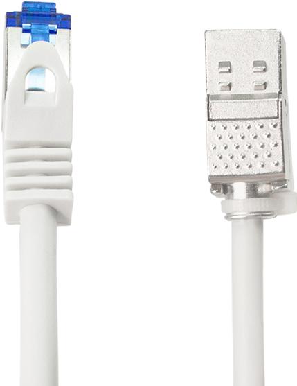 Produktbild LogiLink Konsolidierungspunkt-Patchkabel, Kat.6A, 3.0 m S/FTP, hellgrau (RAL7035), Anschluss: RJ45 Stecker (S/FTP, CAT6a, 3 m)