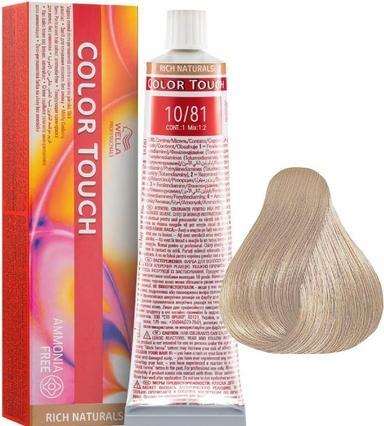 Wella Professionals Color Touch Semipermanent Haircolor 10/81 Lightest Pearl Ash Blonde 60ml (Lightest Pearl Ash Blonde)