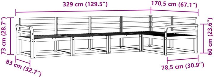 Produktbild vidaXL Gartenmöbel Set