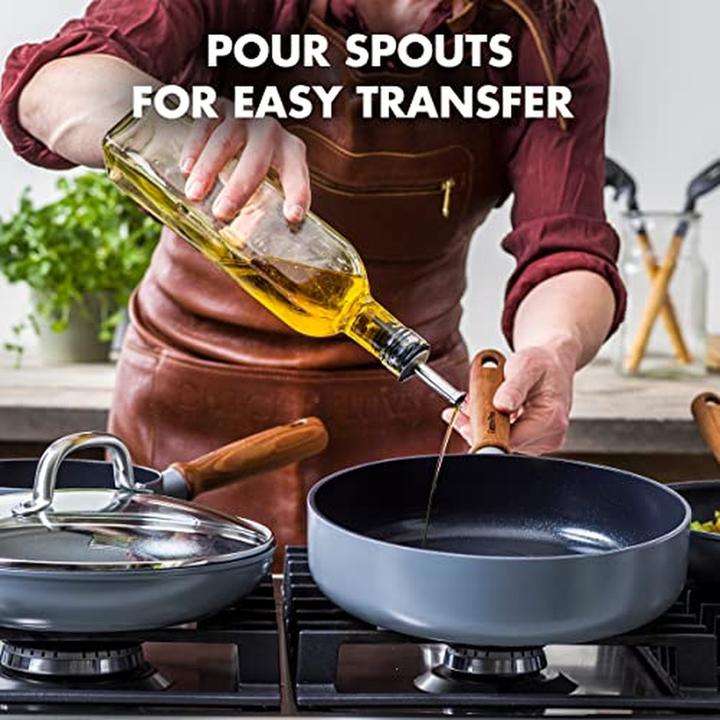 Actual product image Greenpan Mayflower Pro 9-delige Pannenset met keramische antikleeflaag (24 cm, Pan set + pot set, Aluminium)