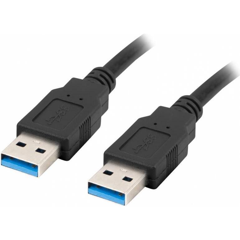 Lanberg cable USB-A M/M 3.0 0.5m black (0.50 m, USB 3.2 Gen 1), USB Kabel