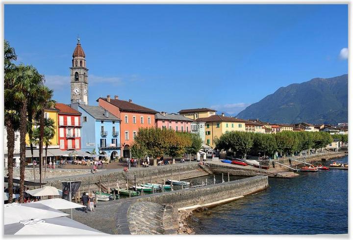 Image du produit Trenddeko Promenade portuaire au Lac Majeur (60 x 40 cm)