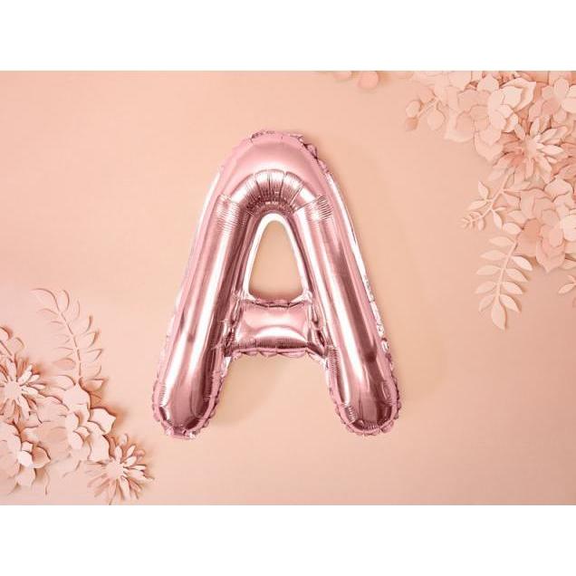 Thumbnail - Partydeco Alu-Buchstabenballon 35cm Rosegold - A