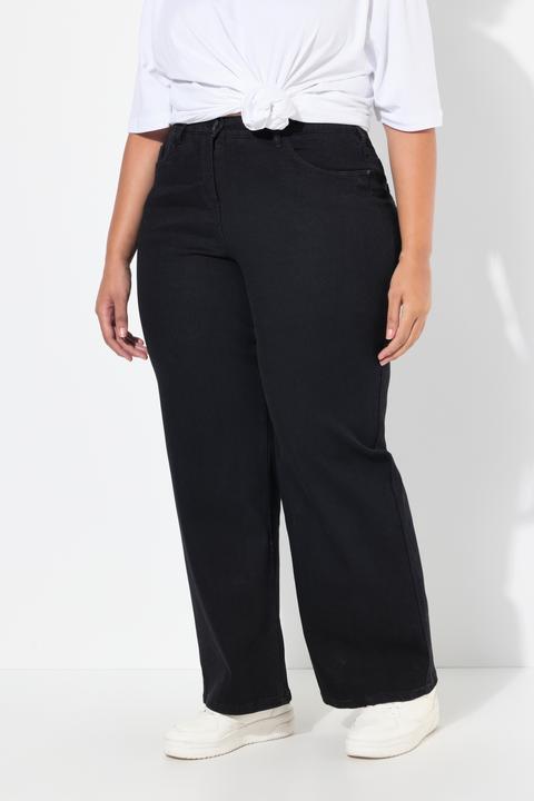Immagine prodotto Ulla Popken Jeans modello Mary con taglio della gamba ampio, design a cinque tasche e cintura comoda (42)
