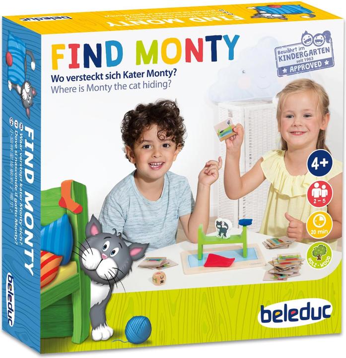 Produktbild Beleduc Monty finden (Chinesisch, Deutsch, Englisch, Französisch, Italienisch, Niederländisch, Spanisch, 2 - 5 Spieler)