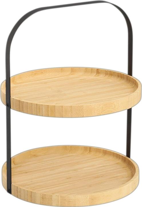 Image du produit Zeller Present Étagère Bambou Métal ø 25x33 cm