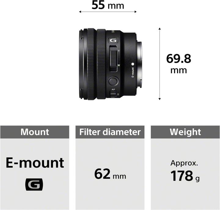 Actual product image Sony E PZ 10-20mm f/4 G (Sony E, APS-C / DX)