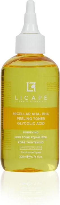 Immagine prodotto Licape Peeling Gesichtswasser 200 ml - Mit Glycolsäure AHA-BHA & Tiefenreinigung (Scrub detergente, 200 ml)