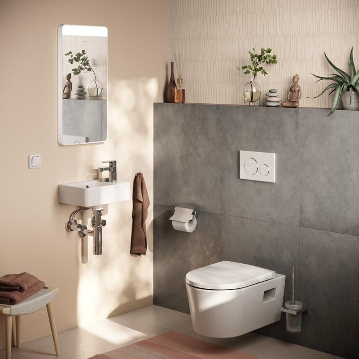 Actual product image hansgrohe Xanuia Q wash hand basin, 1 tap hole, with overflow, 360x250mm, white (250 mm, 360 mm)
