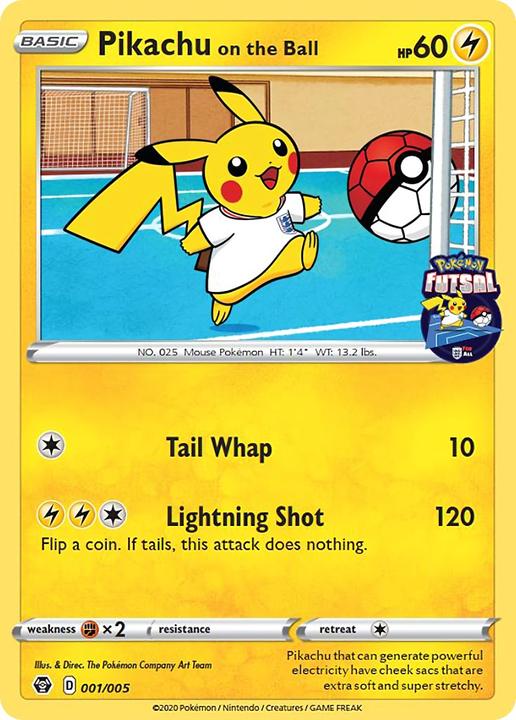 Image du produit Pokémon Pikachu On The Ball 001/005 - Futsal Promo Sealed - TCG (Anglais, Pack de boosters)