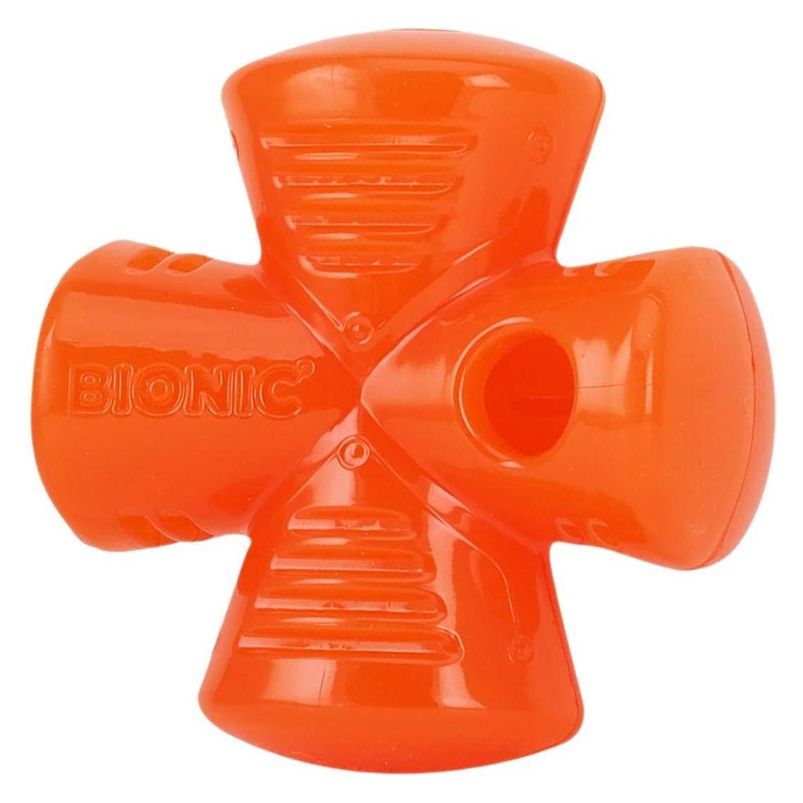 BIONIC-Bionic Jouet Chien Croix Stuffer Orange - 12,5 x 12,5 x 6,5 cm