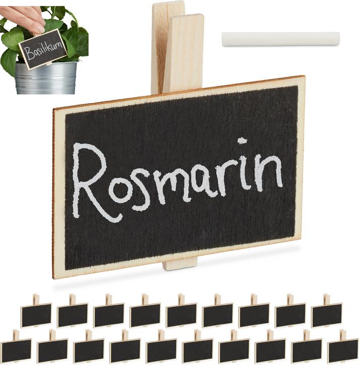 Relaxdays lavagnette-segnaposto (1.50 cm, 7.50 cm)