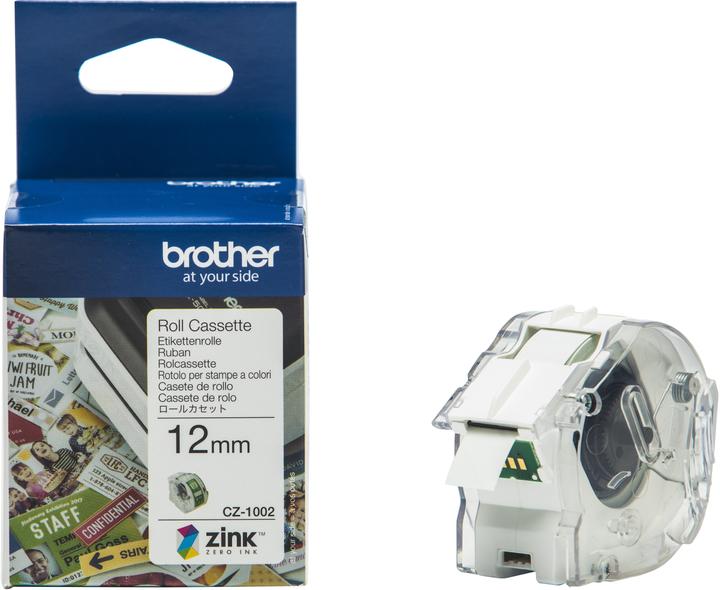 Brother CZ-1002 Etikettenrolle (1.20 cm, Weiss)