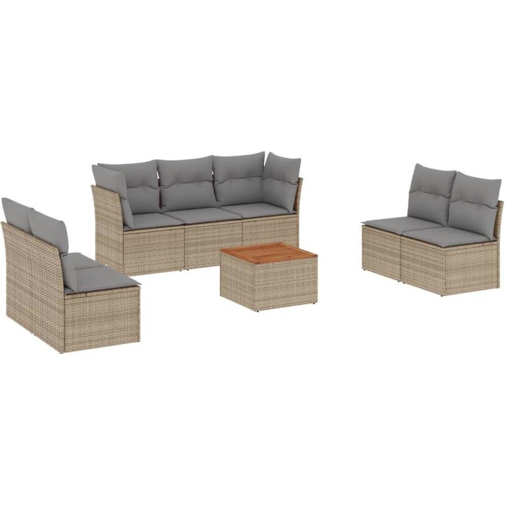 VidaXL, Gartenlounge, 10-tlg. Garten-Lounge-Set mit Kissen
