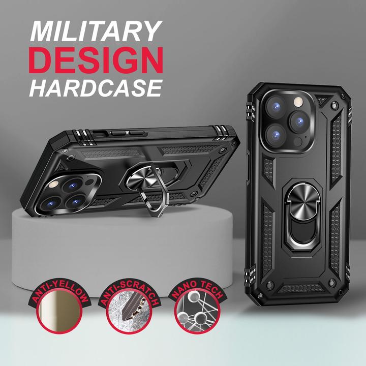 Actual product image Nalia Shockproof Military Style Ring Cover (Apple iPhone 14 Pro)