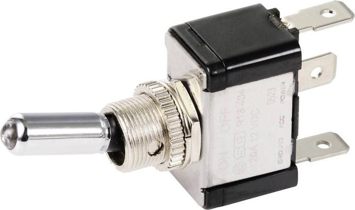Actual product image Tru Components TC-11193848 Toggle switch 12 V/DC 20 A 1 x Off/On latching 1 pc.