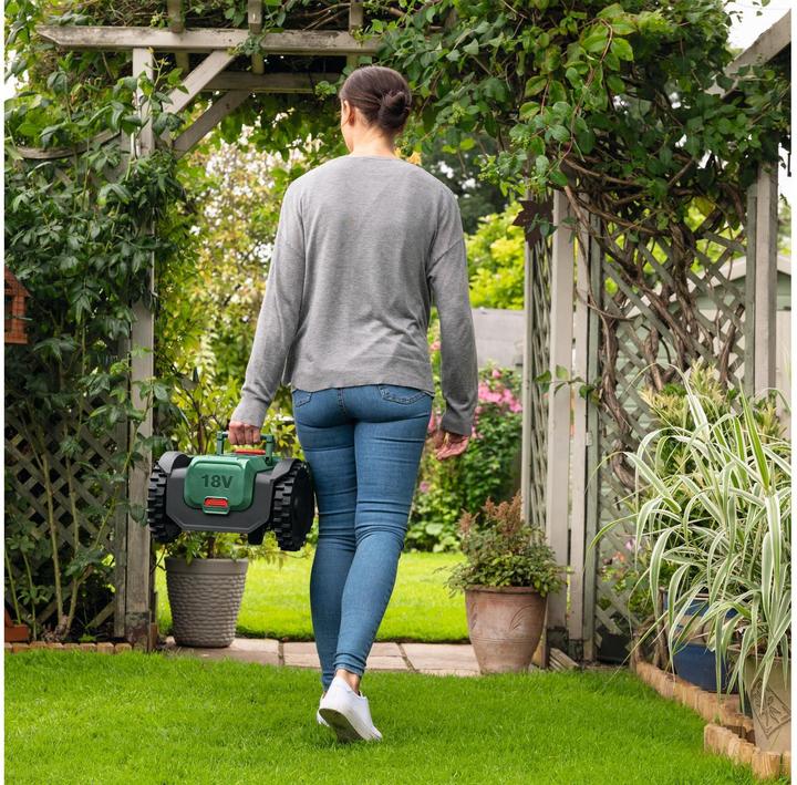 Actual product image Bosch Home & Garden VisiMow 18V-100 Solo (100 m², Without boundary wire)