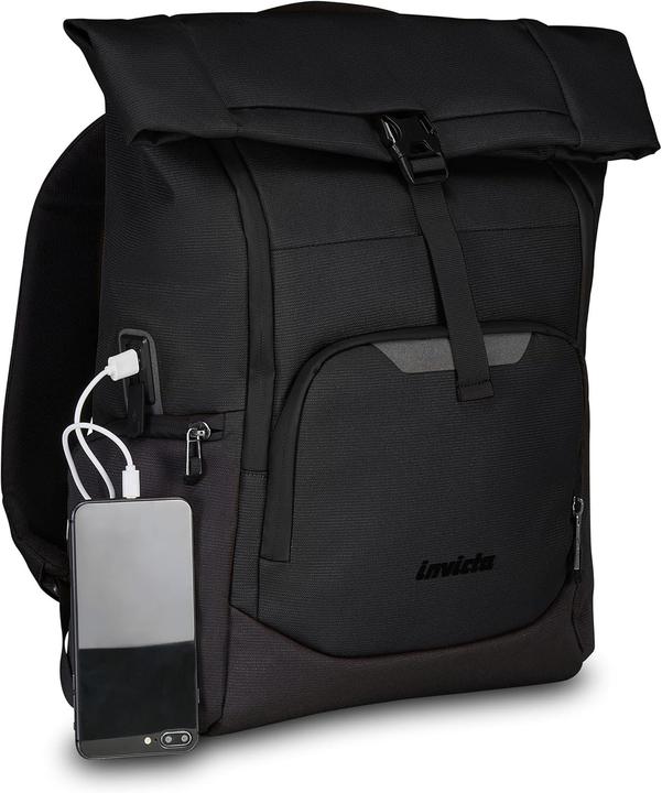 Produktbild Invicta Akt Falten Akt Falten Rucksack für Erwachsene, Unisex, Schwarz, Einheitsgrösse, Geschäftlich (24 l)