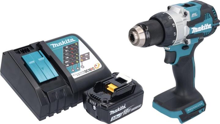 Produktbild Makita DHP 489 RF1 Akku Schlagbohrschrauber 18 V 73 Nm Brushless + 1x Akku 3,0 Ah + Ladegerät