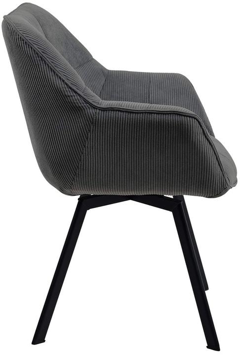 Produktbild Swisshandel24 Esszimmerstuhl Jordi Cord, dunkelgrau