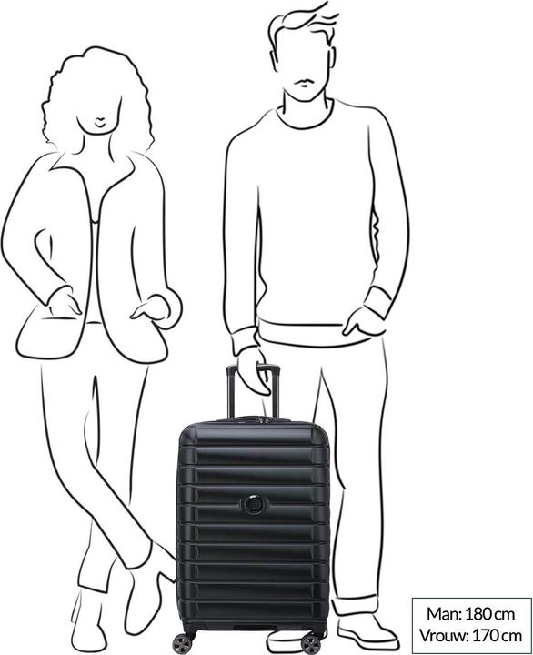 Image du produit Delsey Harde valise / trolley / valise de voyage - Shadow 5.0 - 66 cm - Zwart (77 l)