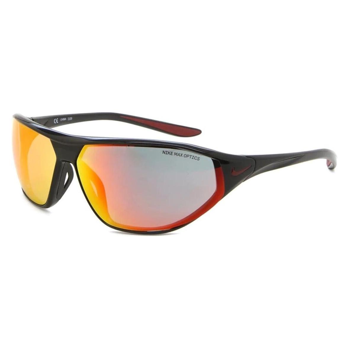 Nike, Sonnenbrille, Unisex-Sonnenbrille Aero Swift Black Red Mirror