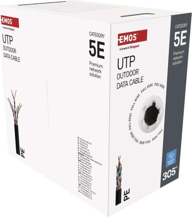 Produktbild Emos Utp Cable Cat5e Pe Outdoor 305m Box (UTP, CAT5e, 305 m)