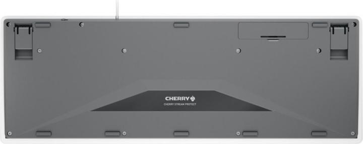Actual product image CHERRY TAS STREAM PROTECT KEYBOARD Corded DE-Layout white (DE, Cable)