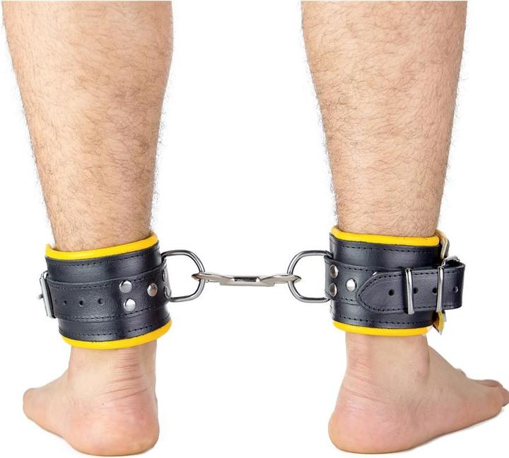 Actual product image The Red Leather ankle cuffs