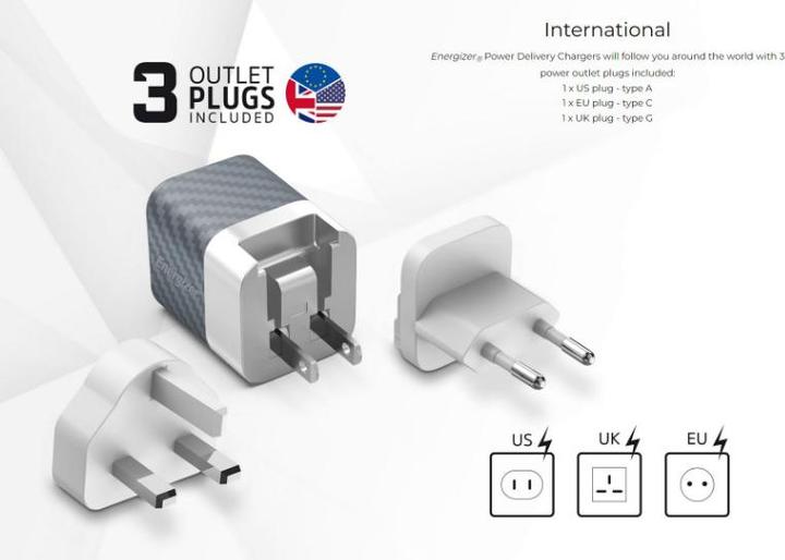 Image du produit Energizer Chargeur Power-Delivery - 38 W - EU/UK/US (38 W)