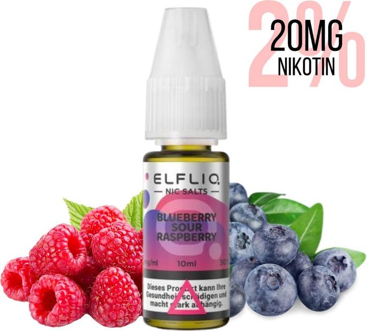 Actual product image Elfbar Elfliq (Raspberry, Bilberry)