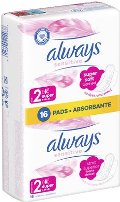 Produktbild Always Ultra Sensitive Super Damenbinden mit Flügeln (16 x)