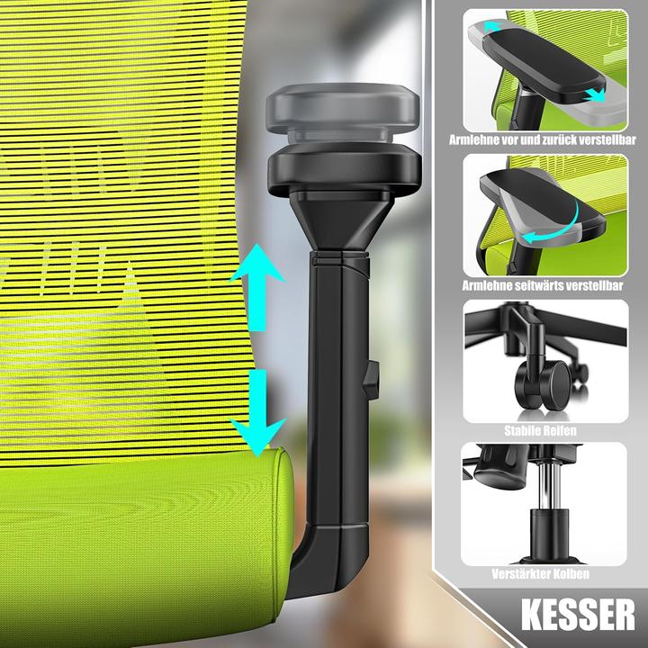 Produktbild Kesser Ergonomischer Bürostuhl mit verstellbaren Armlehnen