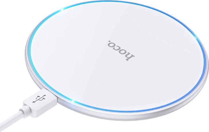 Hoco - Wireless Charger Pro Easy (CW6) - Fast Charging, 15W - White (15 W)