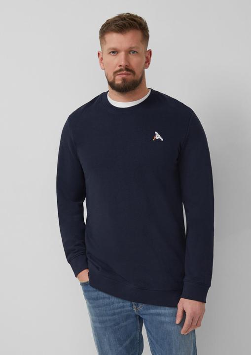 Produktbild s.Oliver Sweatshirt Weiches Sweatshirt mit Artwork im Relaxed Fit (XL)