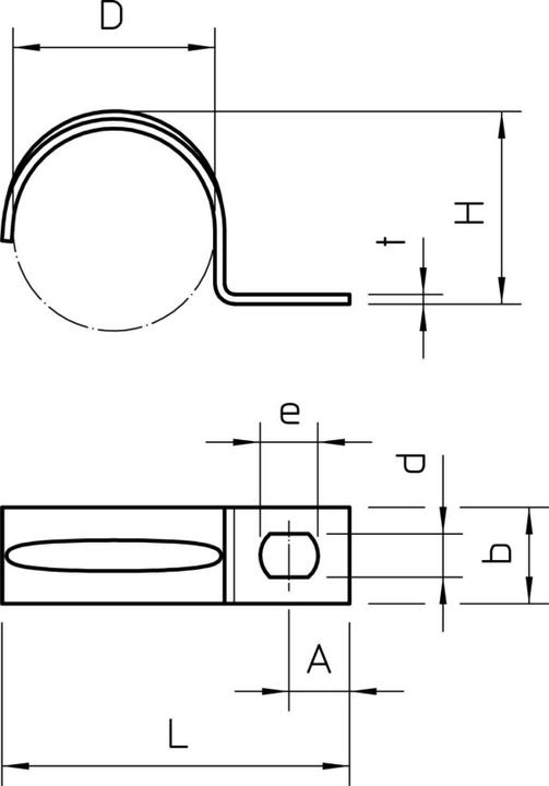 Produktbild OBO Bettermann 604 11 G Befestigungsschelle einlappig 11mm St G 1003119
